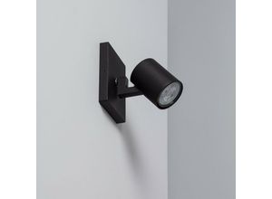 8445044038718 - Ledkia - Aufbau-Strahler Schwenkbar aus Aluminium Gylu für Glühbirne GU10 Schwarz107 mm