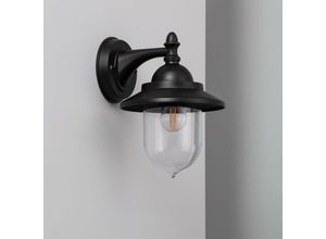8445044039234 - Ledkia - Wandleuchte Aussen aus Metall Klasik Schwarz175 mm