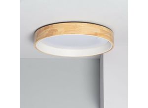 8445044039319 - Ledkia - LED-Deckenleuchte 30W Rund Holz Ø570 mm cct Wählbar Dari Weiß120º570 mm