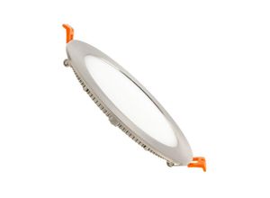 8445044039616 - Ledkia - LED-Deckeneinbauleuchte 12W Rund SuperSlim Silber Schnitt ø 155mm Neutrales Weiß 4000K - 4500K 120º