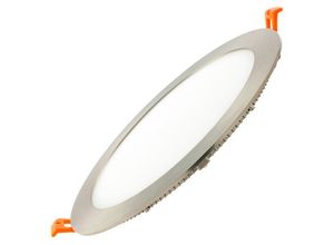 8445044039661 - Ledkia - LED-Deckeneinbauleuchte 18W Rund SuperSlim Silber Schnitt ø 205mm Neutrales Weiß 4000K - 4500K 120º