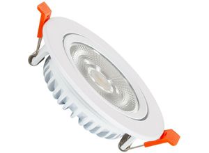 8445044039982 - Ledkia - led Downlight Strahler 10W cob Rund Superslim Schwenkbar Weiss Schnitt Ø90 mm CRI90 Expert Color No Flicker Warmes Weiß 2700K 24°105 mm