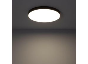 8445044040100 - Ledkia - LED-Deckenleuchte Aussen 24W Rund Ø220 mm Dimmbar Neutralweiß 4000KSchwarz