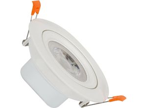 8445044040162 - Ledkia - LED-Downlight Strahler 9W Solid cob Schwenkbar Rund Weiss Schnitt ø 90 mm Warmes Weiß 3000K 60º114 mm