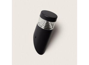 8445044040933 - Ledkia - LED-Wandleuchte Aussen 6W Edelstahl Inti Black Warmweiß 3000K No Flicker Schwarz