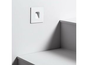 8445044042425 - Ledkia - LED-Wandeinbauleuchte Aussen 2W Eckig Weiss Grasset Neutrales Weiß 4000K 50 mm