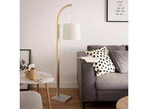 8445044042920 - Stehleuchte aus Holz und Textil Haakon Weiß420 mm