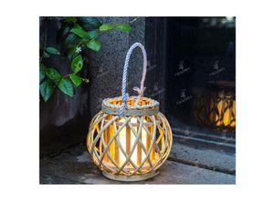 8445044042951 - Ledkia - LED-Tischleuchte für Aussen tragbar mit Batterie Ratán Alejandría 200 mmAAA - LR03