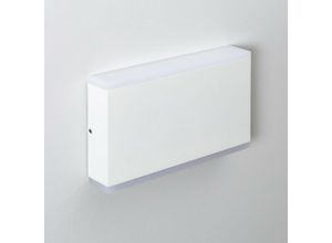 8445044043798 - LED-Wandleuchte 10W Aussen Doppelseitige Beleuchtung Rechteckig Weiss Hera Warmweiß 2700K No Flicker Weiß