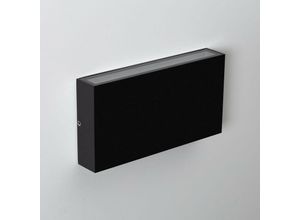 8445044043859 - Ledkia - LED-Wandleuchte 10W Aussen Doppelseitige Beleuchtung Rechteckig Schwarz Kaira Warmweiß 2700K No Flicker Schwarz