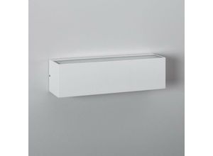 8445044044078 - LED-Wandleuchte 10W Aussen Doppelseitige Beleuchtung Rechteckig Weiss Lena Neutralweiß 4000K No Flicker Weiß