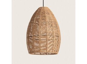 8445044045976 - Ledkia - Hängeleuchte aus geflochtenem Papier Mahali Natürlich