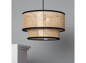 8445044046126 - Ledkia - Lámpara Colgante Ratán Huela Doppio Natürlich