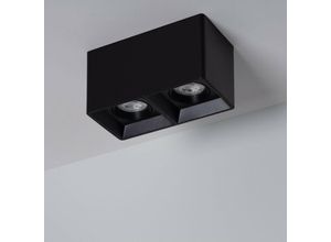 8445044046492 - Efectoled - LED-Deckenleuchte Quadratisch Doppelt Schwarz mit GU10 Glühbirne Space 4000K Neutralweiß 8445044046492 - Efectoled - LED-Deckenleuchte Quadratisch Doppelt Schwarz mit GU10 Glühbirne Space 4000K Neutralweiß