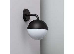 8445044047079 - Ledkia - Wandleuchte für den Außenbereich Metall Bolus Schwarz220 mm