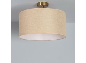 8445044049745 - Ledkia - Deckenleuchte aus Metall und Stoff Quitón Beige