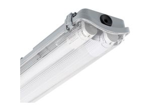 8445044050147 - Efectoled - Feuchtraum Wannenleuchte mit 2 LED-Röhren 60cm ip 65 Einseitige Einspeisung 4000K Neutralweiß No Flicker