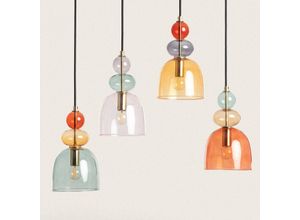 8445044050840 - Ledkia - Hängeleuchte Metall und Glas Baudelaire Rosa