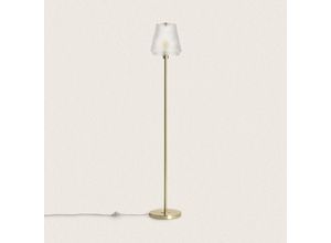 8445044051007 - Efectoled - Stehleuchte Metall und Glas Stiklu Gold
