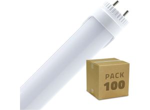 8445044052509 - Ledkia - Box mit 100 LED-Röhren T8 aus Alumnium 120cm Einseitige Einspeisung 18W 120lm W Kaltes Weiß