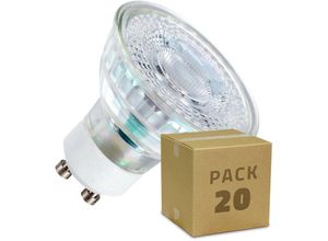 8445044052691 - Ledkia - Box mit 20 LED-Glühbirnen GU10 smd Glas 5W Warmes Weiß