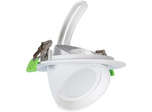 8445044053032 - Ledkia - LED-Downlightstrahler Schwenkbar Rund 38W 120 lm W Weiss lifud No Flicker Warmweiß 2800K - 3200K No Flicker Weiß