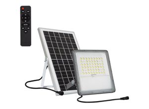 8445044054640 - Ledkia - LED-Flutlichtstrahler Solar 10W 100lm W ip 65 mit Fernbedienung Kaltes Weiß 6000K - 6500K 60º38 mm