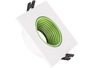 8445044059027 - Ledkia - Downlight-Ring Quadratisch Schwenkbar Farbig für LED-Glühbirnen GU10   GU53 Schnitt Ø80 mm Grün93 mm