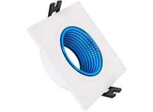 8445044059034 - Ledkia - Downlight-Ring Quadratisch Schwenkbar Farbig für LED-Glühbirnen GU10   GU53 Schnitt Ø80 mm Blau93 mm