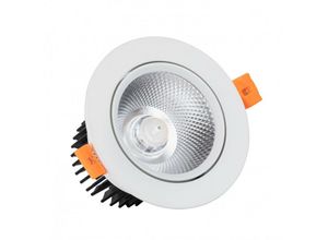 8445044063284 - Ledkia - LED-Downlight Strahler 12W Dimmbar cob Schwenkbar Rund (UGR19) Weiss Ausschnitt ø 90 mm Neutrales Weiß 4500K 60º100 mm