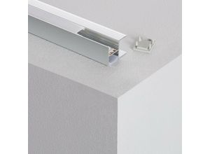 8445044065042 - Aluminiumprofil Ablage mit Durchgehender Abdeckung für LED-Streifen bis zu 12 mm 6 m