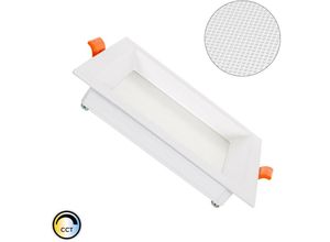 8445044065554 - Ledkia - LED-Deckeneinbauleuchte 10W Wählbar cct Eckig Slim Mikroprismatisch (UGR17) lifud Ausschnitt 110x110 mm No Flicker cct 120º120 mm