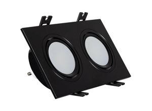 8445044066667 - Efectoled - Downlight Einbaustrahler Eckig Schwenkbar GU10 6W Schnitt 75x150 mm pc No Flicker 4000K Schwarz Neutralweiß