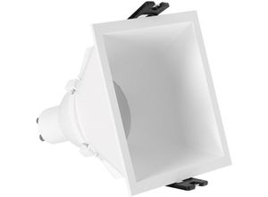 8445044067022 - Downlight Eckig GU10 6W Schnitt 85x85 mm Niedrieger ugr pc No Flicker Neutrales Weiß 4000K Weiß120º53 mm