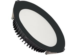 8445044068401 - Ledkia - LED-Downlight 50W New Aero Slim 130 lm W Mikroprismatisch (UGR17) lifud Schwarz Schnitt ø 200 mm Neutrales Weiß 3800K - 4200K 110°