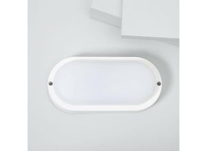 8445044069248 - Ledkia - LED-Deckenleuchte 25W Oval für Aussen 96x198 mm IP65 Hublot Weiss Neutrales Weiß 4000K 198 mm