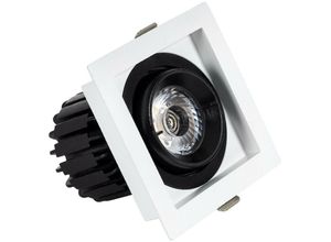 8445044071821 - Ledkia - LED-Downlight Strahler 7W cob Schwenkbar 360º Eckig Schnitt 82x82 mm CRI90 Expert Color Anti-Flicker Kaltes Weiß 6000K 24°88 mm