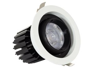 8445044071838 - Ledkia - LED-Downlight Strahler 18W cob Schwenkbar 360º Rund Schnitt ø 115 mm CRI90 Expert Color Anti-Flicker WarmweißWarmweiß 2700K No Flicker