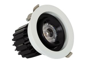 8445044071890 - Ledkia - LED-Downlight Strahler 7W cob Schwenkbar 360º Rund Schnitt ø 80 mm CRI90 Expert Color No Flicker Warmes Weiß 3000K 24°90 mm