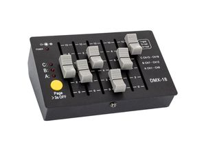 8445044072187 - Controller DMX512 18 Kanäle Wiederaufladbar Schwarz