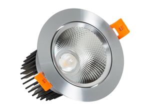 8445044073719 - Ledkia - LED-Downlight 15W cob Schwenkbar Rund Silber Schnitt Ø90 mm CRI90 Expert Color No Flicker Neutrales Weiß 4000K 45º105 mm