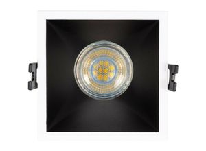 8445044080328 - Ledkia - Downlight-Ring Eckig Niedriger UGR-Wert für LED-Lampe GU10 Schnitt 85x85 mm Weiß - Schwarz53 mm