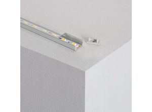 8445044082926 - Ledkia - Aluminiumprofil mit Durchgehender Abdeckung für LED-Streifen bis 12mm 1 m Transparente Abdeckung