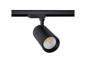 8445044085644 - Ledkia - LED-Strahler für 1-Phasenstromschienen 30W Dimmbar New Mallet Schwarz No Flicker UGR15 Neutralweiß 4000K - 4500K No Flicker