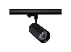 8445044090907 - Ledkia - LED-Strahler Vulcan Schwarz 30W für 3-Phasenstromschienen Warmes Weiß 3000K - 3500K 24°