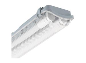 8445044090976 - Ledkia - Feuchtraum Wannenleuchte Slim für 2 led Röhren 120 cm IP65 Einseitige Einspeisung 1200 mm