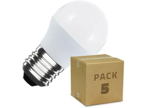 8445044091317 - Ledkia - 5er Pack LED-Glühbirnen E27 5W 400 lm G45 No Flicker Neutrales Weiß 4000K - 4500K 200ºØ45 mm