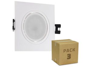 8445044091614 - 3er Pack LED-Downlight GU10 6W Schnitt Ø 75-85 mm No Flicker Neutrales Weiß 4000K - 4500K 120º58 mm