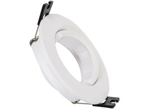 8445044091652 - Efectoled - Downlight-Ring Rund Schwenkbar für LED-Glühbirne GU10   GU53 ø 70 mm Weiß