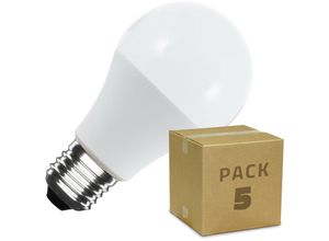 8445044091850 - Ledkia - 5er Pack LED-Glühbirnen E27 6W 470 lm A60 No Flicker Warmes Weiß 3000K - 3200K 180º